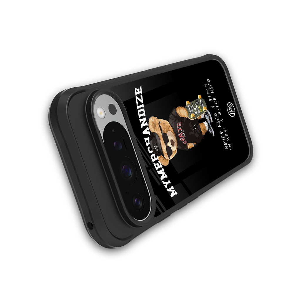 alpha bear back phone cover | glass case for google pixel 9 pro xl