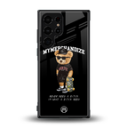 alpha bear back phone cover | glass case for samsung galaxy s23 ultra