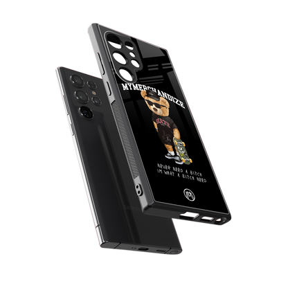 alpha bear back phone cover | glass case for samsung galaxy s24 ultra