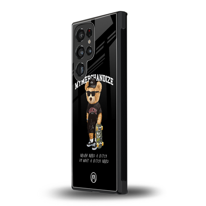 alpha bear back phone cover | glass case for samsung galaxy s24 ultra