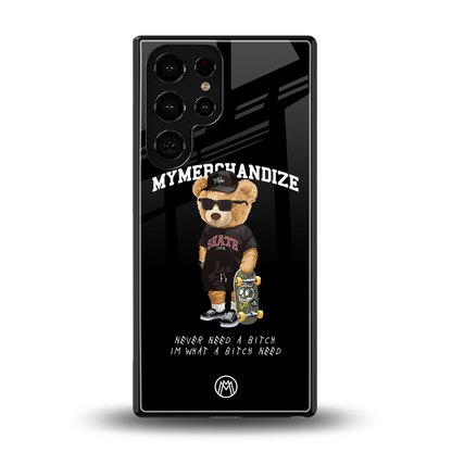 alpha bear back phone cover | glass case for samsung galaxy s25 ultra