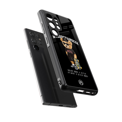 alpha bear back phone cover | glass case for samsung galaxy s25 ultra