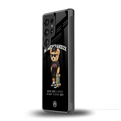 alpha bear back phone cover | glass case for samsung galaxy s25 ultra