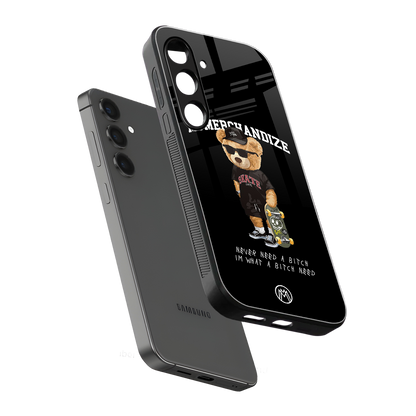 alpha bear back phone cover | glass case for samsung galaxy s24 plus