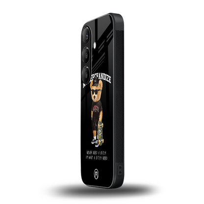 alpha bear back phone cover | glass case for samsung galaxy s24 fe