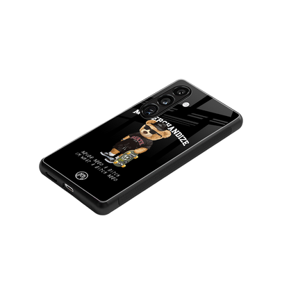 alpha bear back phone cover | glass case for samsung galaxy s24 plus