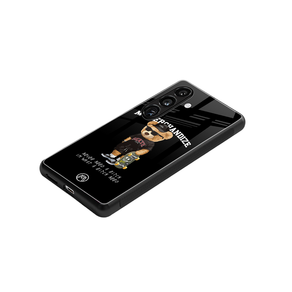 alpha bear back phone cover | glass case for samsung galaxy s25