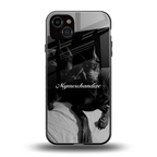 alpha pair back phone cover | glass case for iphone 14 plus