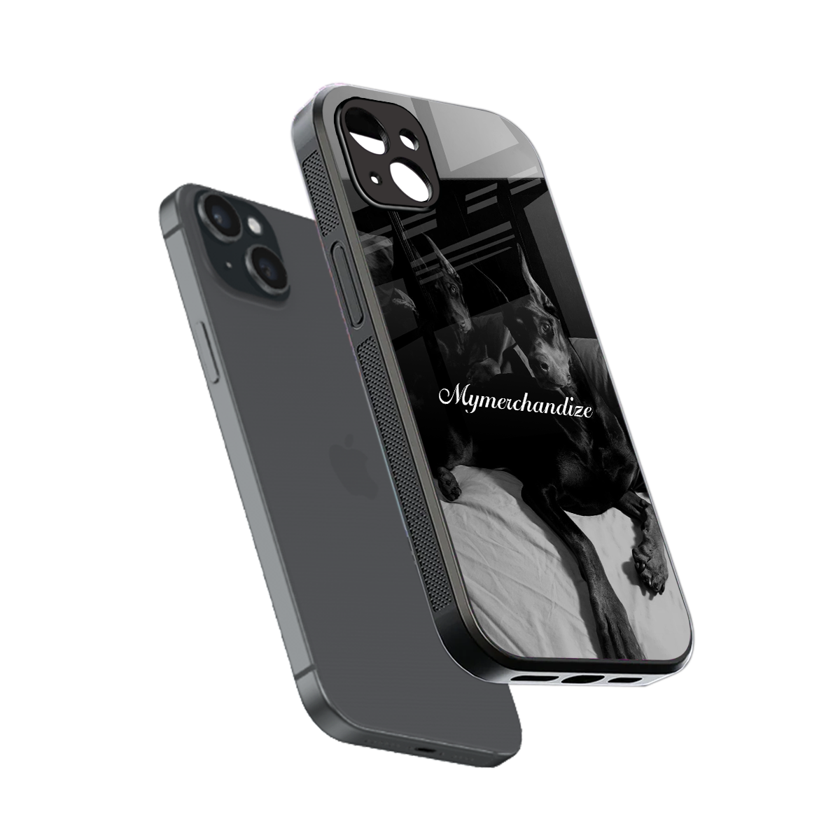 alpha pair back phone cover | glass case for iphone 14 plus