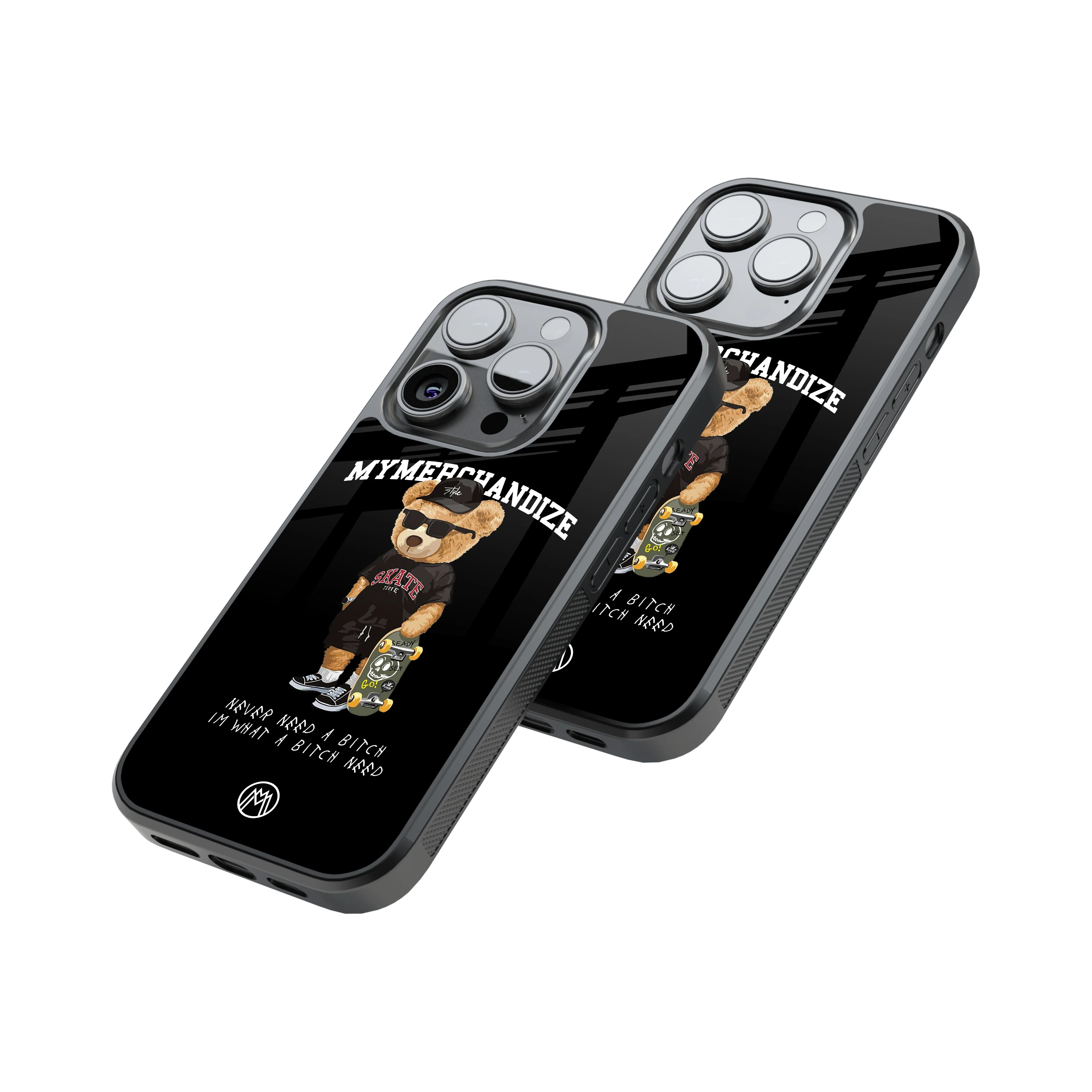 Protective Glass Back Phone Case Compatible with iPhone, Samsung, OnePlus, Pixel & More