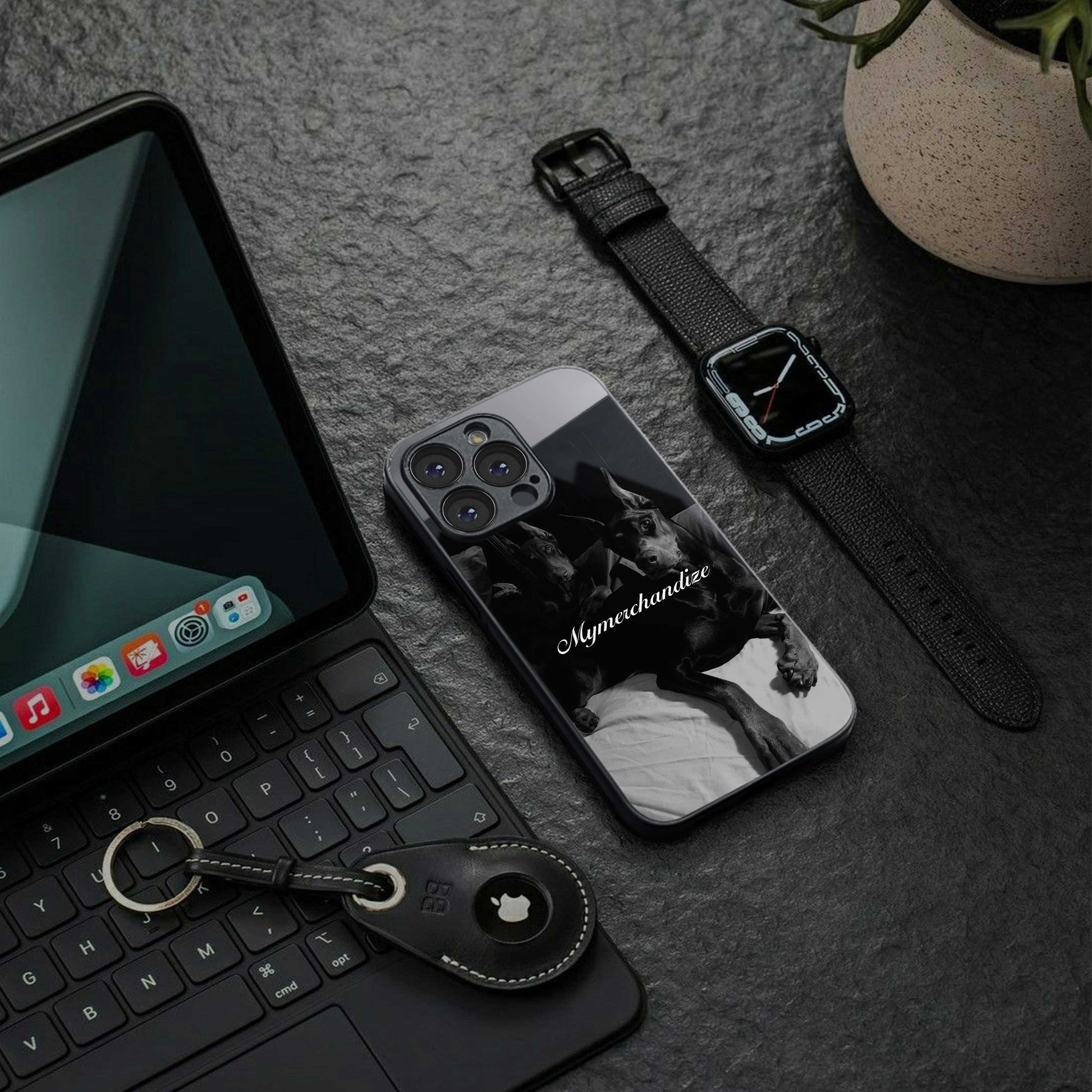 alpha pair back phone cover | glass case for iphone 14 pro