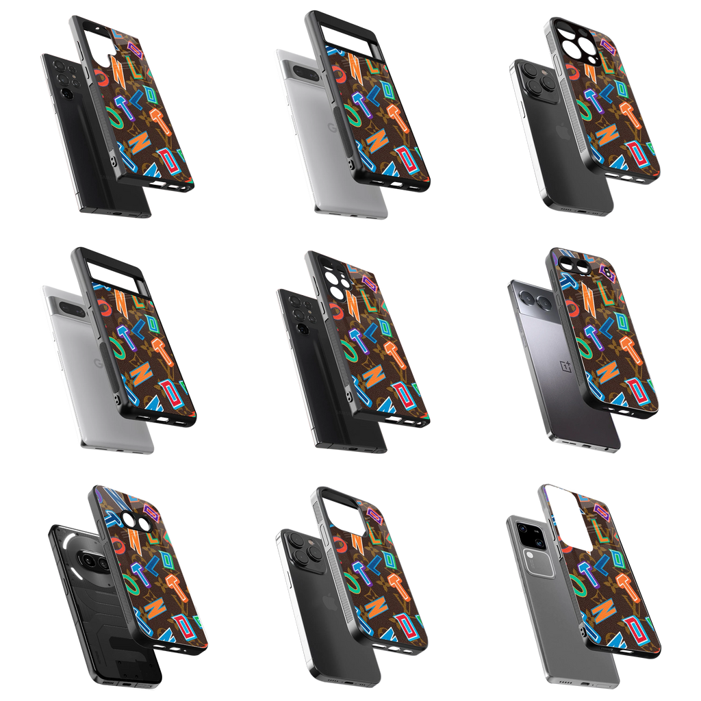 Durable Glass Back Mobile Case for iPhone, Samsung, OnePlus, Google Pixel, Redmi, Vivo, Oppo