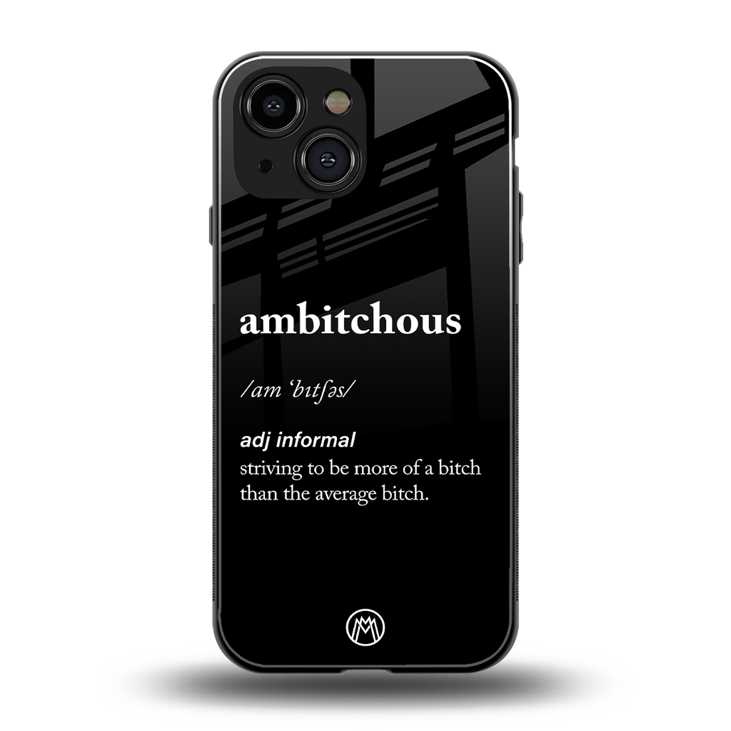 ambitchous back phone cover | glass case for iphone 13 mini