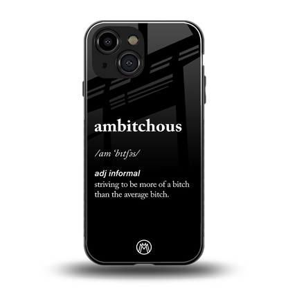 ambitchous back phone cover | glass case for iphone 13 mini