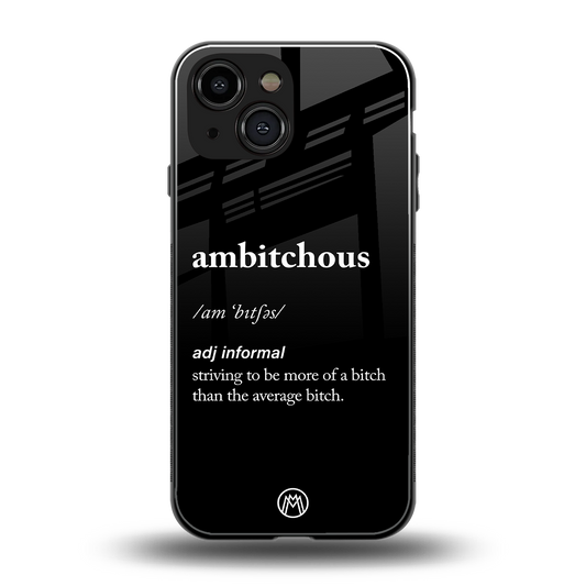 ambitchous back phone cover | glass case for iphone 13 mini