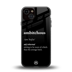ambitchous back phone cover | glass case for iphone 13