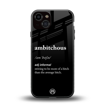 ambitchous back phone cover | glass case for iphone 13
