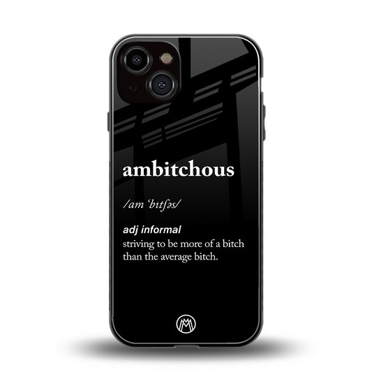 ambitchous back phone cover | glass case for iphone 13
