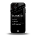 ambitchous back phone cover | glass case for iphone 15 plus