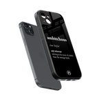 ambitchous back phone cover | glass case for iphone 15 plus