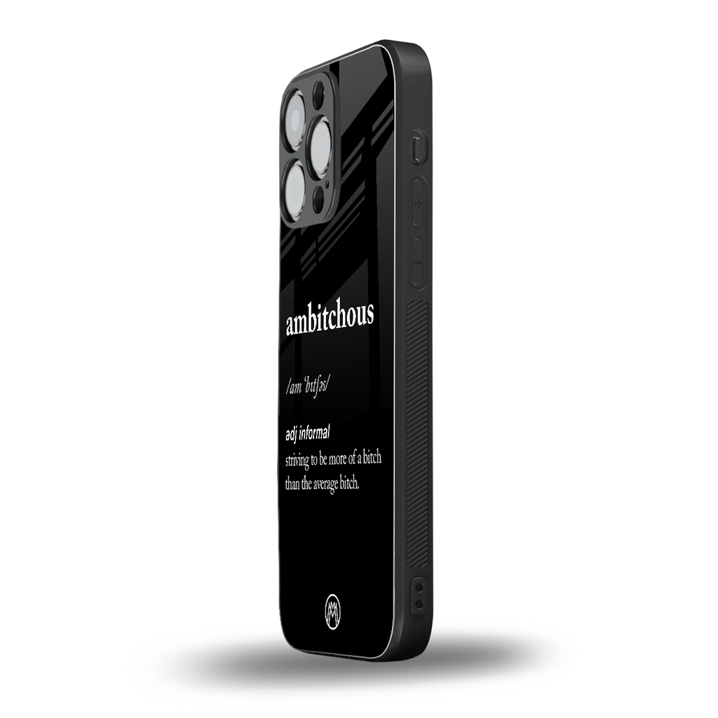 ambitchous back phone cover | glass case for iphone 14 pro max