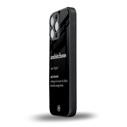 ambitchous back phone cover | glass case for iphone 14 pro max