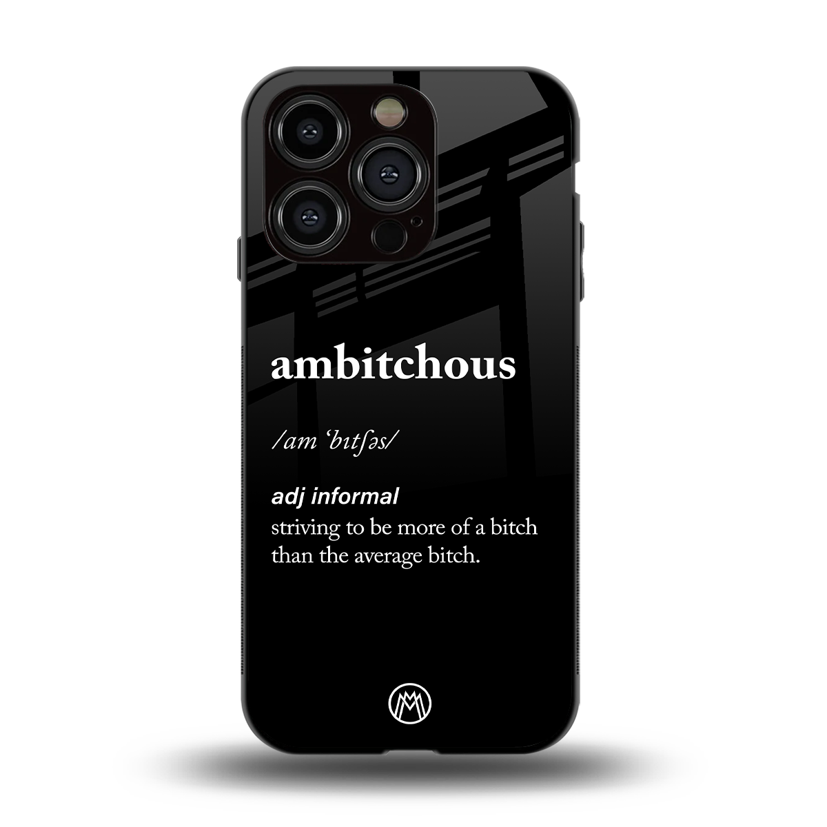 ambitchous back phone cover | glass case for iphone 15 pro