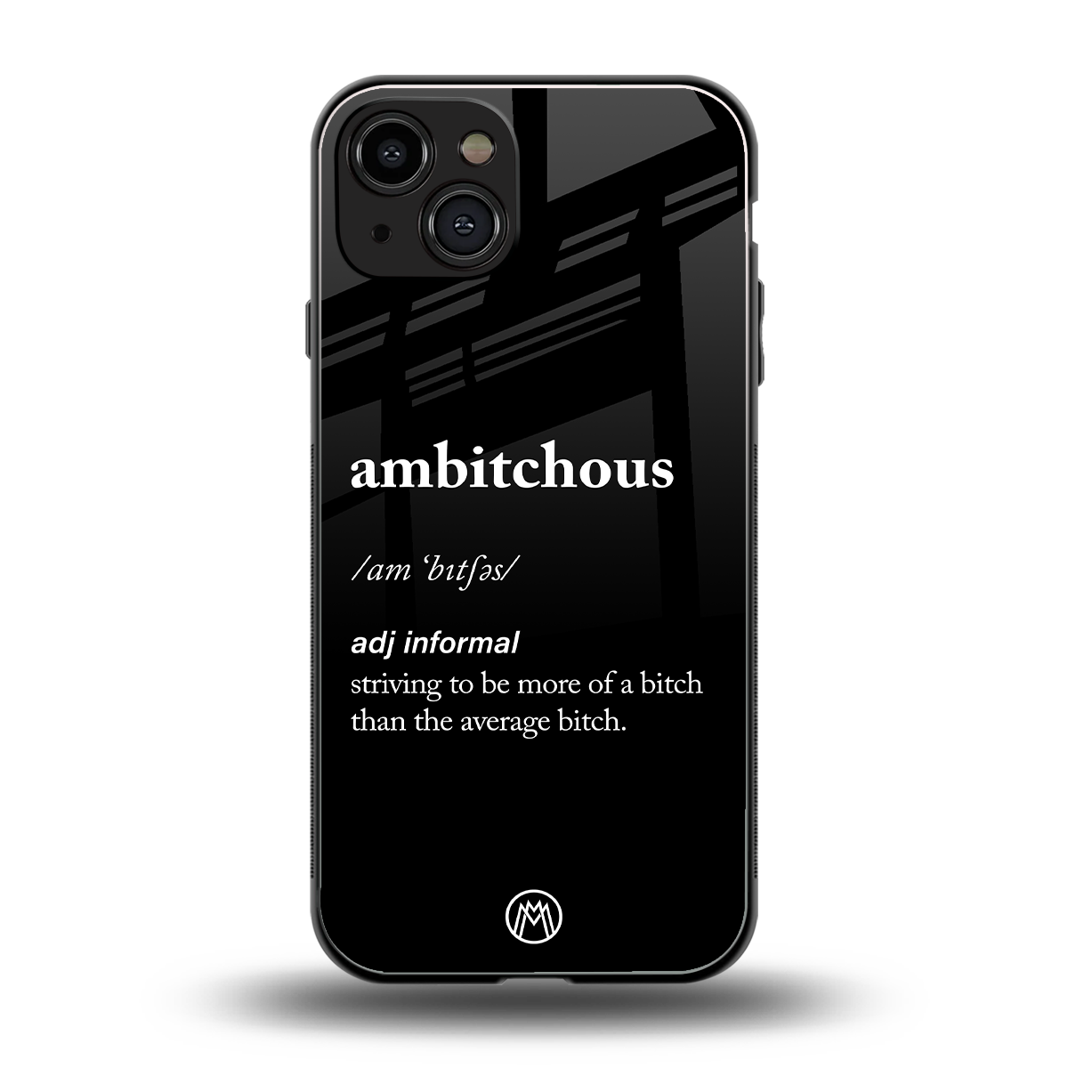 ambitchous back phone cover | glass case for iphone 15