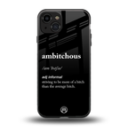 ambitchous back phone cover | glass case for iphone 14
