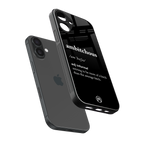 ambitchous back phone cover | glass case for iphone 16 plus
