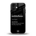 ambitchous back phone cover | glass case for iphone 16