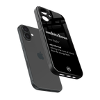 ambitchous back phone cover | glass case for iphone 16