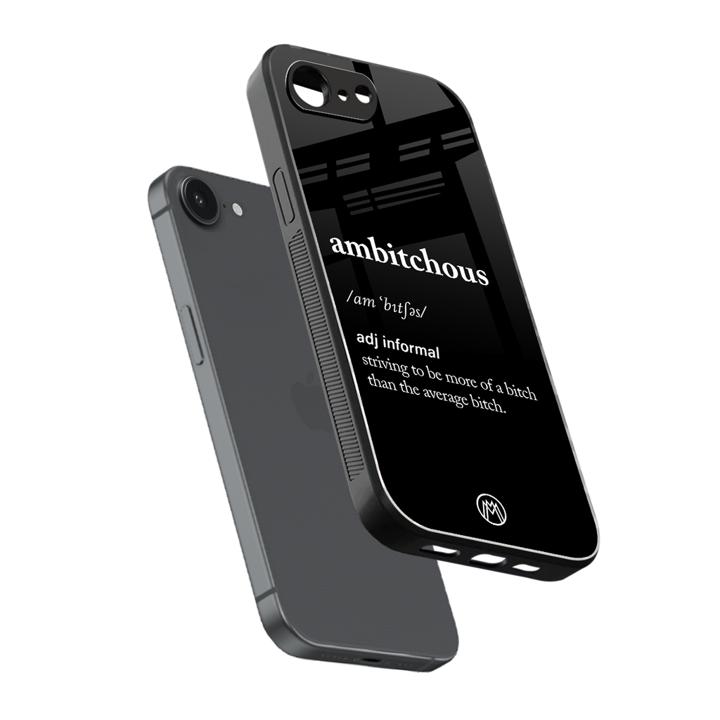 ambitchous back phone cover | glass case for iphone 16e