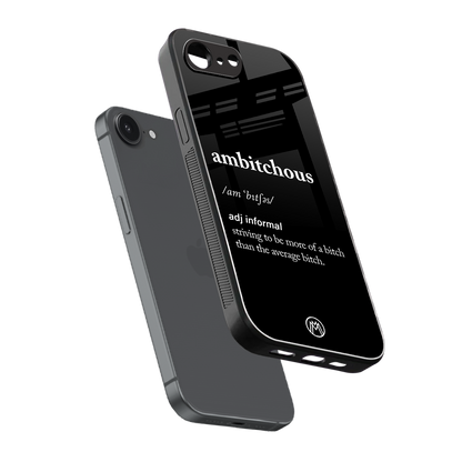 ambitchous back phone cover | glass case for iphone 16e