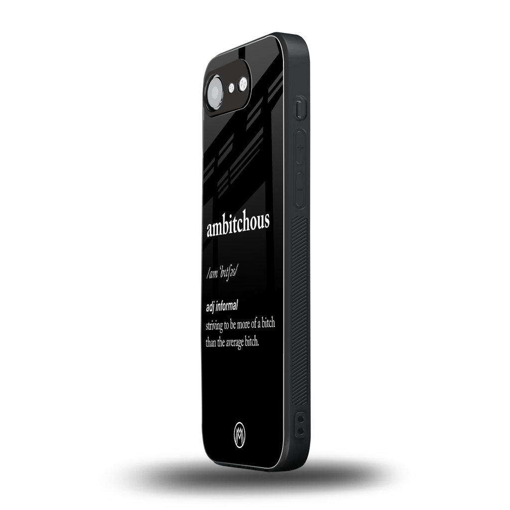 ambitchous back phone cover | glass case for iphone 16e