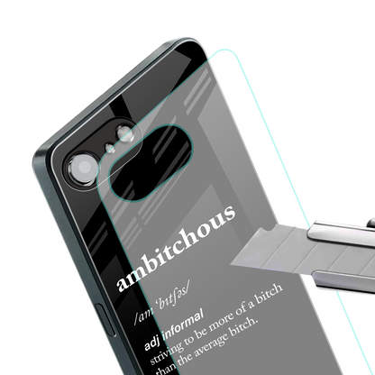 ambitchous back phone cover | glass case for iphone 16e