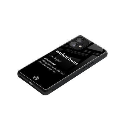 ambitchous back phone cover | glass case for nothing phone 1