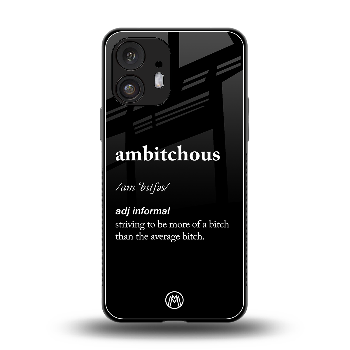 ambitchous back phone cover | glass case for nothing phone 2