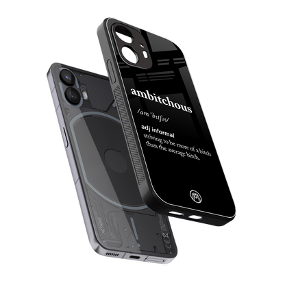 ambitchous back phone cover | glass case for nothing phone 2