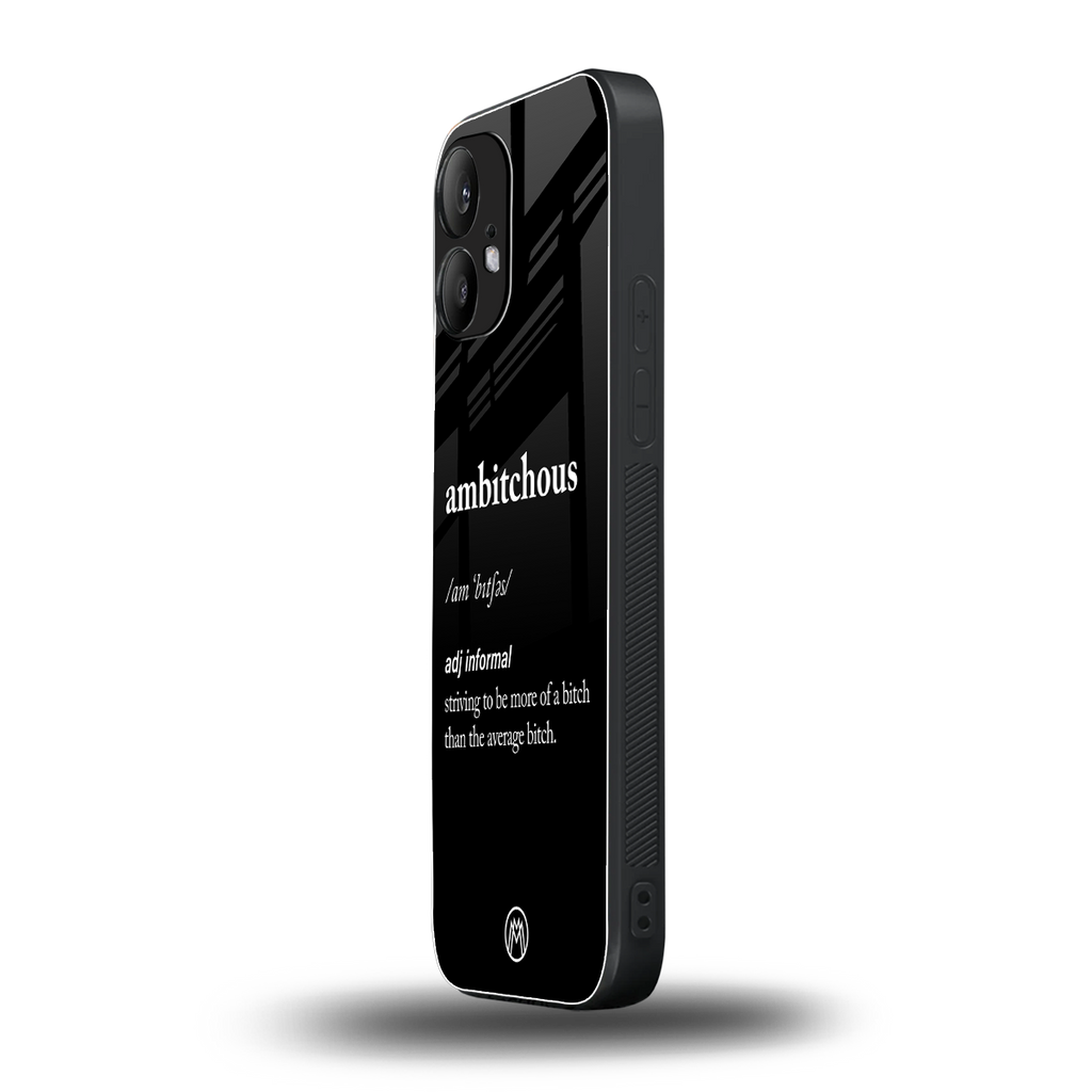 ambitchous back phone cover | glass case for nothing phone 2