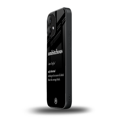 ambitchous back phone cover | glass case for nothing phone 2