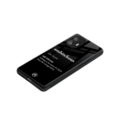 ambitchous back phone cover | glass case for nothing phone 2