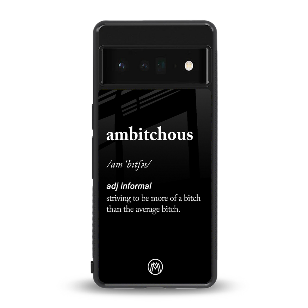 ambitchous back phone cover | glass case for google pixel 6 pro