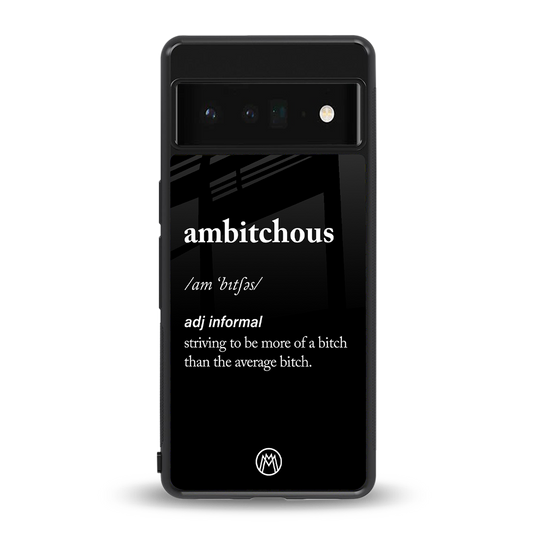 ambitchous back phone cover | glass case for google pixel 6 pro
