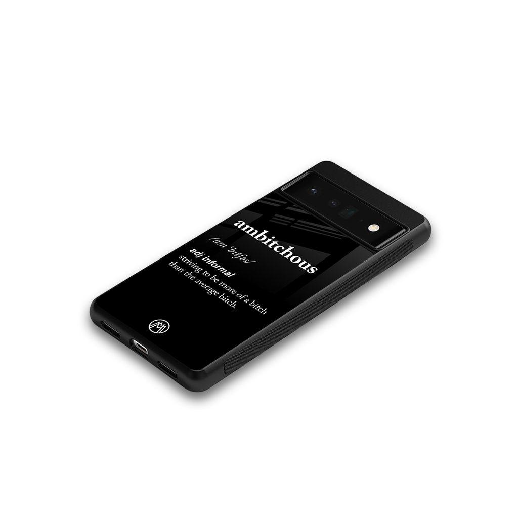 ambitchous back phone cover | glass case for google pixel 6 pro