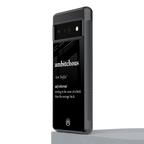 ambitchous back phone cover | glass case for google pixel 6 pro