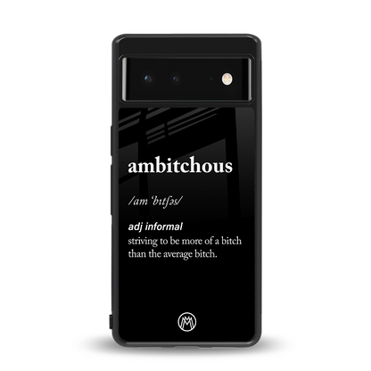 ambitchous back phone cover | glass case for Google Pixel 6A
