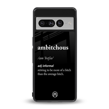 ambitchous back phone cover | glass case for google pixel 7 pro