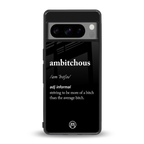 ambitchous back phone cover | glass case for google pixel 8 pro