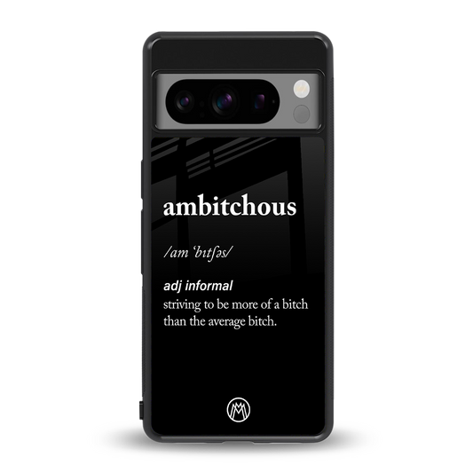 ambitchous back phone cover | glass case for google pixel 8 pro